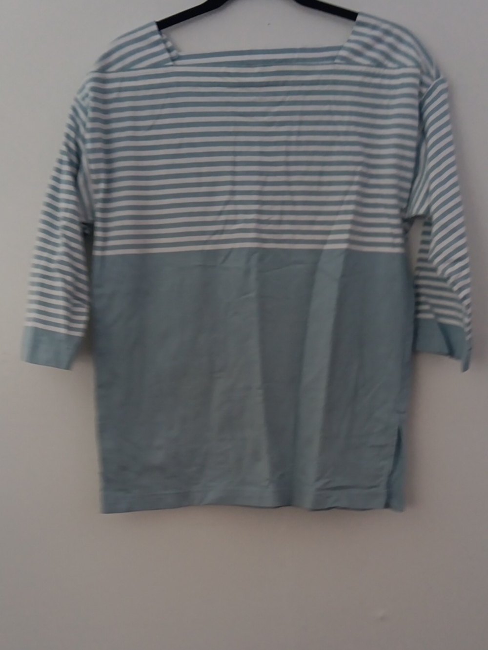 Joan Vass Studio Striped Boatneck Top  #3845